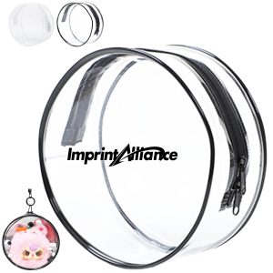 Large Round Clear PVC Travel Toiletry Organizer Bag