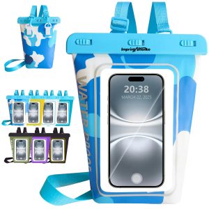 Floating Waterproof Phone Pouch With Air Circle & Neck Strap