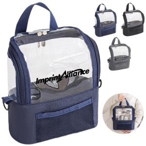 Clear Window Crossbody Cosmetic Utility Tote