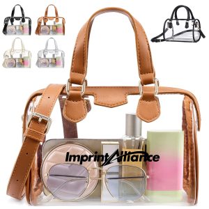 Stadium Approved Clear PVC Crossbody Tote Bag
