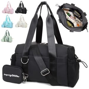 Premium Water-Resistant PU Leather Gym Tote & Pouch Set