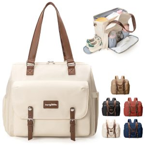 Large Capacity Diaper Backpack With Shoe Compartment