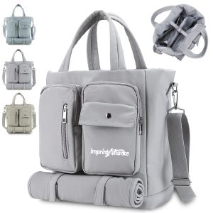 Modern Waterproof Nylon Diaper Tote With Changing Pad