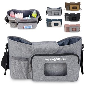 Stroller Organizer Caddy W/ Wipes Dispenser & Shoulder Strap