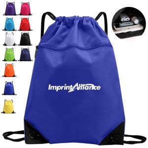 Drawstring Backpack Gym Cinch Sack With Reinforced Corners