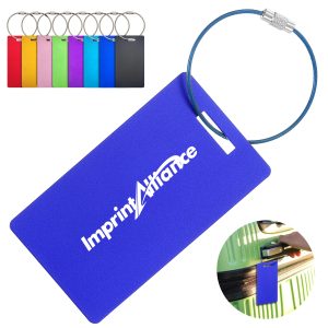 Anodized Aluminum Laser Engravable Luggage Tag & Keychain