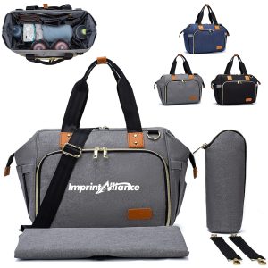 Large Capacity Travel Diaper Tote Bag With Changing Pad