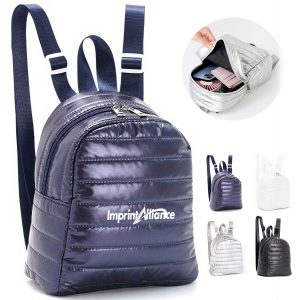 Trendy Quilted Puffer Backpack Down Style Daypack