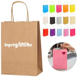 Premium Red Kraft Paper Gift Bag With Twisted Handles