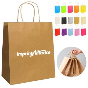 Kraft Paper Shopping Bag With Natural Twisted Handles
