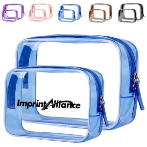 Clear PVC Waterproof Travel Cosmetic Toiletry Bag Set