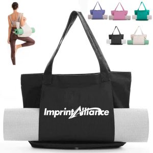 Large Capacity Canvas Yoga Mat Tote Bag Shoulder Handbag