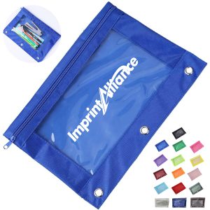 Mesh PVC Document Zipper Pouch Stationery Storage Bag