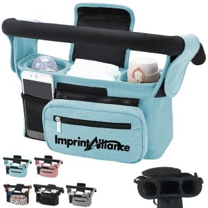 Baby Stroller Organizer Caddy W/ Cup Holders & Phone Pocket