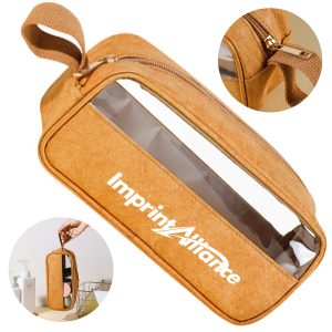 Tyvek DuPont Paper Travel Cosmetic Bag With Clear Window