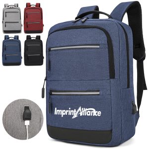 Business Laptop Backpack With Reflective Safety Strips