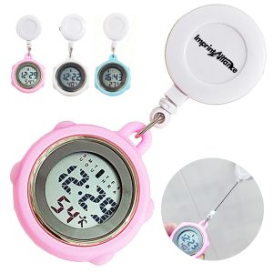Retractable Nurse Clip Watch with Digital Display