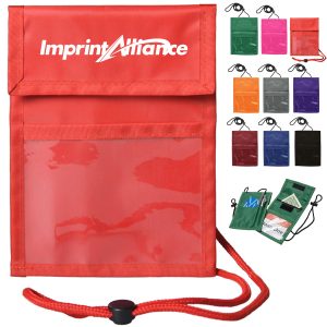 Travel Passport Holder with Neck Strap and ID Window