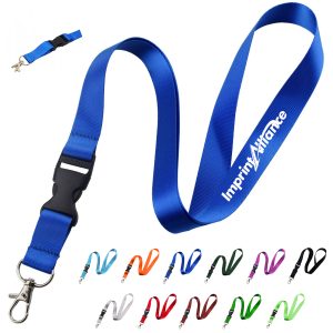 Polyester Lanyard with Plastic Buckle and Metal Hook