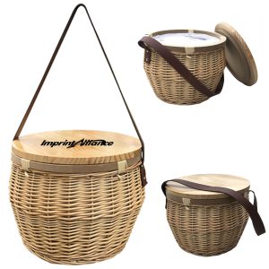 Wicker Insulated Cooler Basket