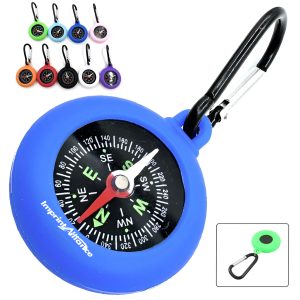 Silicone Compass Carabiner Clip