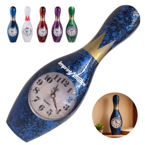 Bowling Pin Shaped Wall Clock