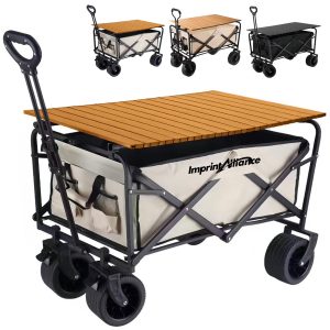 Foldable Outdoor Wagon Cart with Table