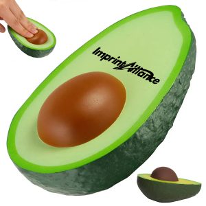 Realistic Avocado Half Fruit PU Foam Stress Reliever Toy