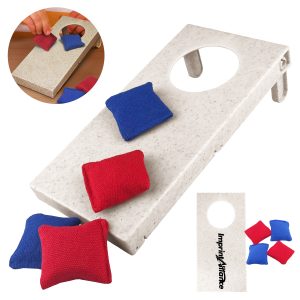 Wheat Straw Desktop Cornhole Toss Game Set