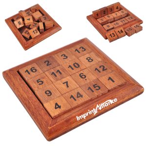 Wooden Magic Square Number Puzzle Brain Teaser Game