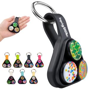 Portable Magnetic Button Fidget Keychain Stress Toy