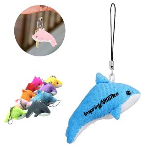Dolphin Stuffed Animal Keychain Bag Charm