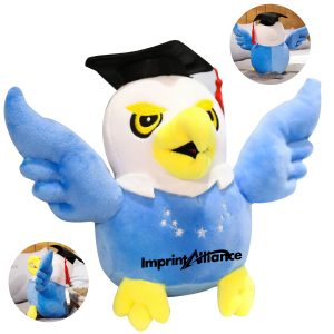 Soft Plush Graduation Eagle Mascot Stuffed Toy