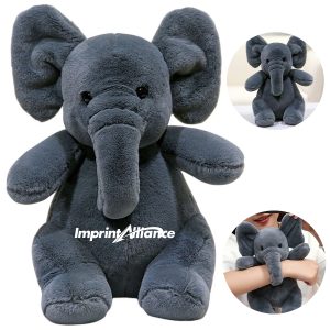 Soft Plush Sitting Elephant Stuffed Animal Mascot Toy