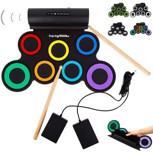 Portable Roll-Up Electronic Drum Pad Practice Kit