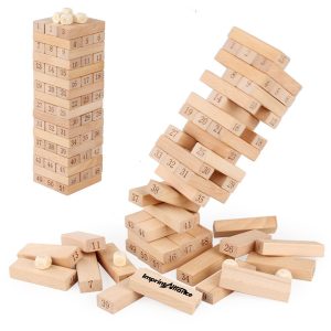 Beech Wood Tumbling Tower Game Set