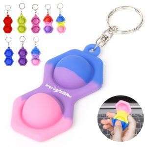 Dual Bubble Sensory Fidget Keychain Stress Reliever