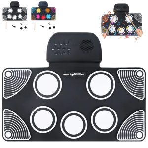 Portable Roll-Up Electronic Drum Pad Practice Kit
